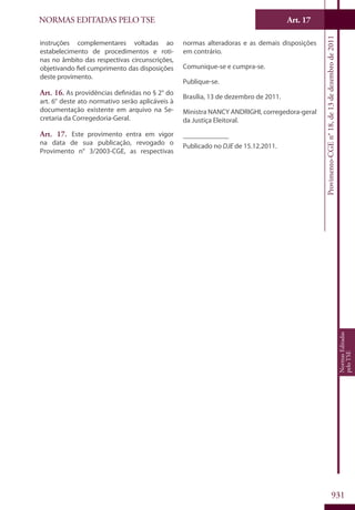 Codigo eleitoral 2012