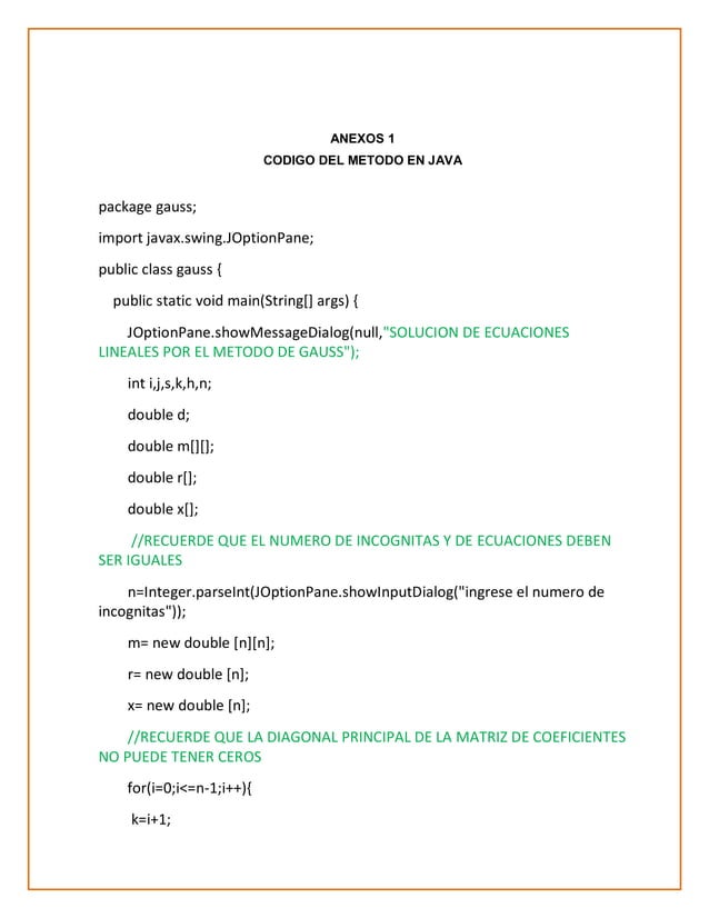 Codigo en java pdf | PDF