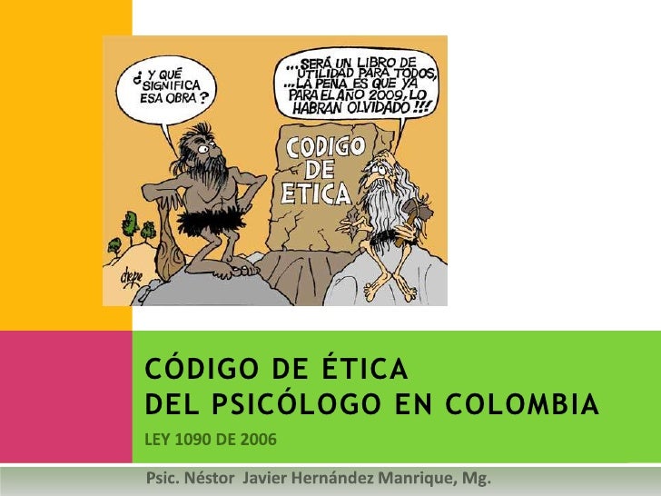 Codigo etica psicologo