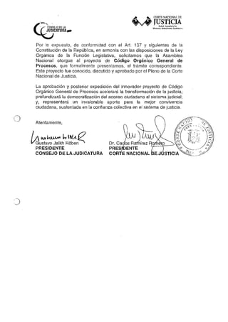 Código Orgánico General de Procesos