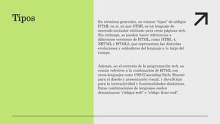 Variante De Html CODIGO HTML.pptx DANIELA RUIZ Que es, características, funciones, etc ...