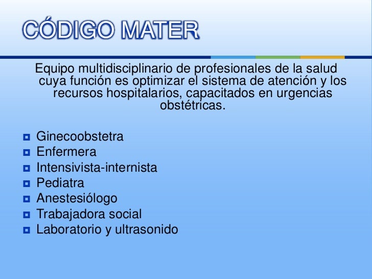 Codigo mater Codigo mater