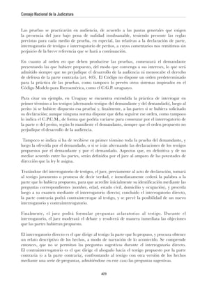 Consejo Nacional de la Judicatura




interrogatorio y contrainterrogatorio.




                                         428
 
