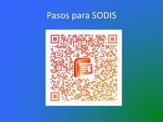 Pasos para SODIS
 