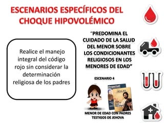 “

Realice el manejo
integral del código
rojo sin considerar la
determinación
religiosa de los padres

 