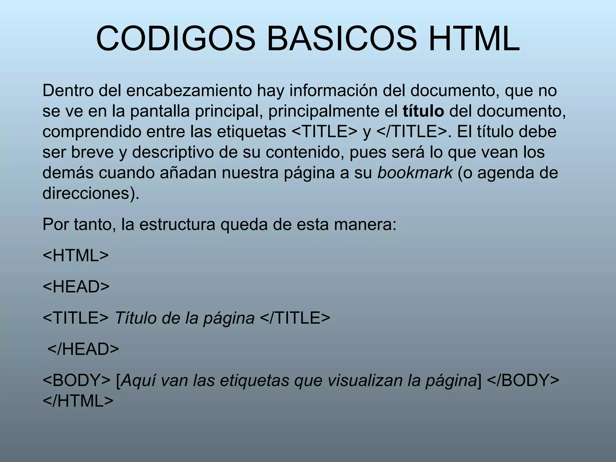 Codigos Básicos HTML - IUTE Mérida | PPT