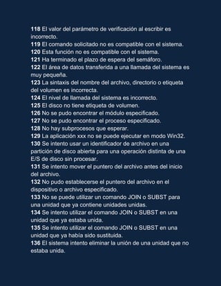 Codigos de error | DOCX