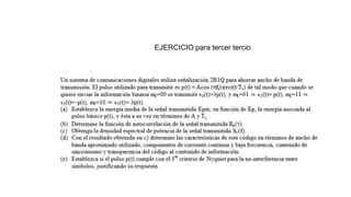 EJERCICIO para tercer tercio
 