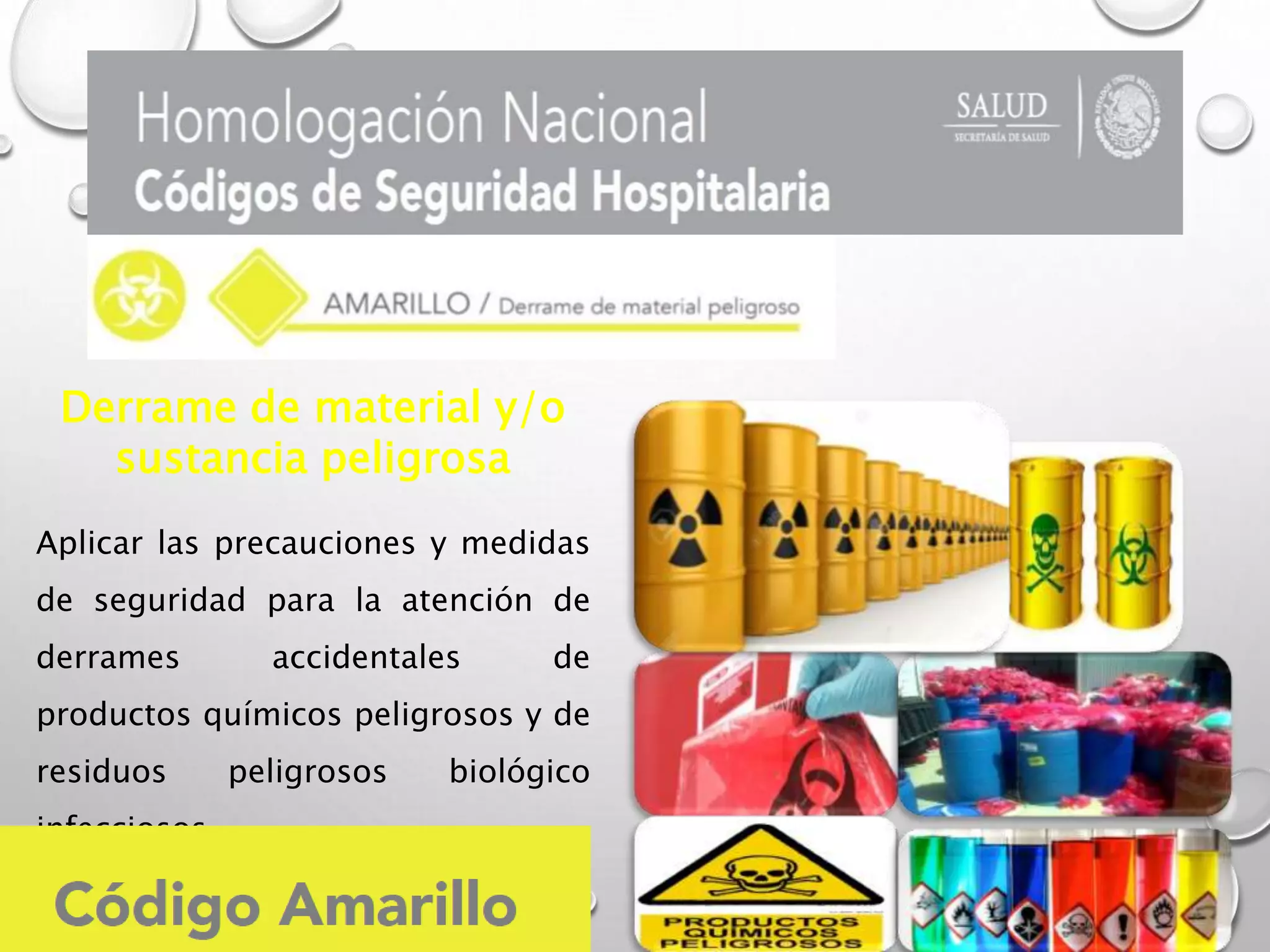 Códigos de seguridad hospitalaria nacional homologados México | PPTX