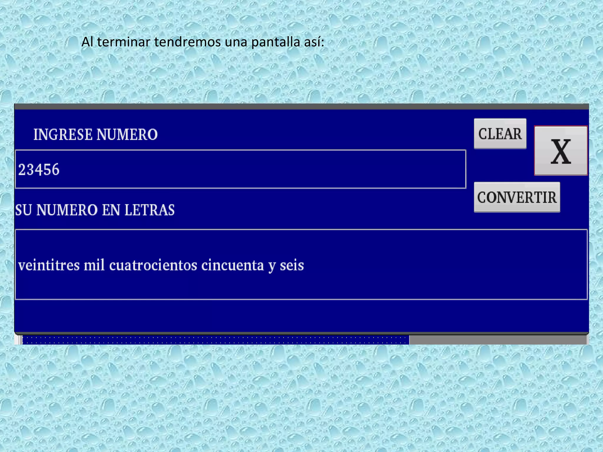 Al terminar tendremos una pantalla así: 