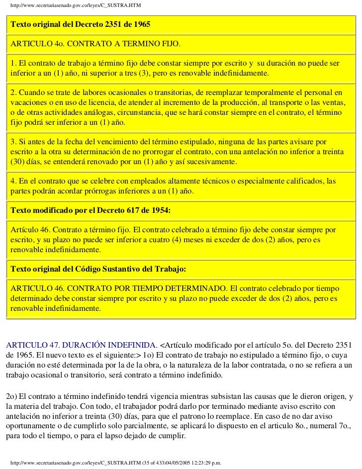 Codigo Sustantivo Del Trabajo Gufa