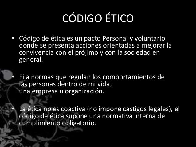 Codigo ético personal
