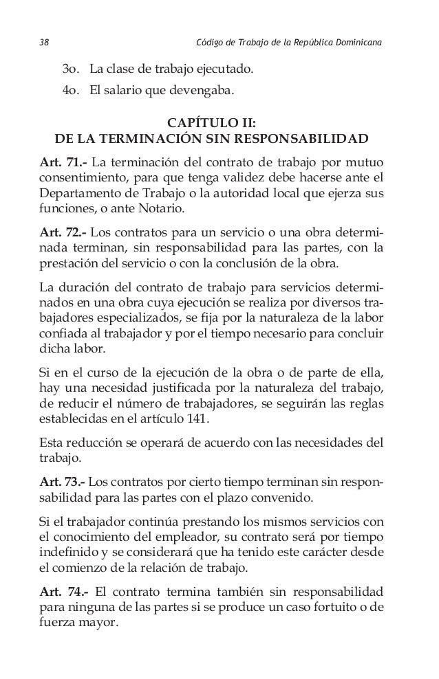 Codigo de trabajo de la republica dominicana pdf