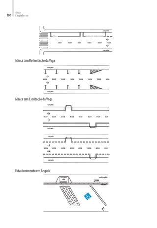Série
Legislação
180
MarcacomDelimitaçãodaVaga
MarcasemLimitaçãodaVaga
EstacionamentoemÂngulo
 