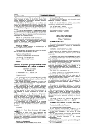 Codigo tributario D.S Nº133-2013-EF