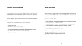 O nosso espírito é empreendedor e nossa forma de recompensar também. Mesmo para
empreendedores de sucesso a recompensa demora um pouco mais para chegar, mas
vale a pena.
Aqui não é diferente, por isso somos mais agressivos com remuneração variável semes-
tral do que com salário fixo.
Tomamos nossas decisões de remuneração variável com base em:
Resultado da empresa
Impacto gerado pelo seu time no semestre
Sua contribuição individual aos resultados do time
A forma como os resultados foram alcançados (aderência ao propósito e valores)
Seu potencial futuro e o quanto está compromissado com ele
Seu valor no mercado
Aqui não tem dessa de falar que tem que ter sentimento de dono, vestir a camisa e etc, mas
virar sócio que é bom, nada. Na XP todos podem virar sócio. Escolhemos novos sócios uma
vez por ano.
Como nossos sócios são eleitos:
1º Elegíveis são definidos usando as avaliações de performance e desempenho como base.
2º Sócios seniores elaboram dossiê de cada elegível.
3º Sócios seniores se reúnem em comitê para discutir os dossiês e avaliar cada elegível.
4º Os mais bem avaliados no comitê são eleitos e seus nomes são divulgados.
Tomamos nossas decisões de sociedade com base em:
Ser extremamente alinhado à nossa cultura
Entregar resultados consistentemente ao longo do tempo
Contribuir para a empresa além do escopo da sua função
Ter grande potencial e estar compromissado com isso
nossa medida de valor
Decisão de Remuneração Variável Decisão de sociedade
104 105
03
Sonho
grande
 