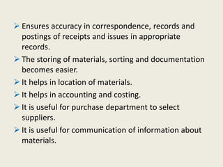 Coding in material management | PPTX