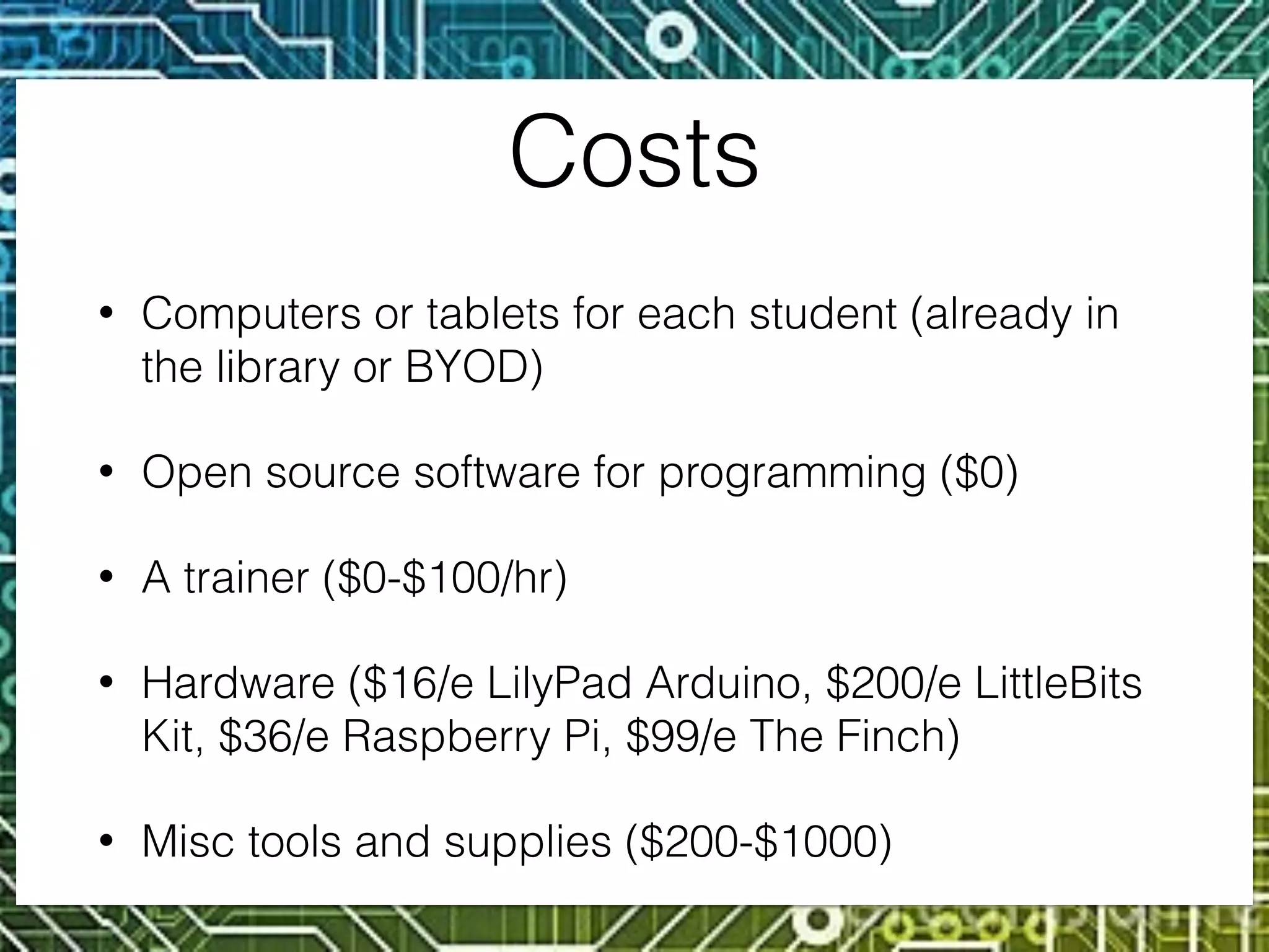 Promotion
• Many conferences offer free tables to non proﬁts
• Meetup.com
• Social media
• Local universities and colleges
• Partnerships
• Swag
 