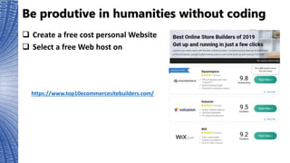 Teaching computer coding and its impact on Humanities | PPTX