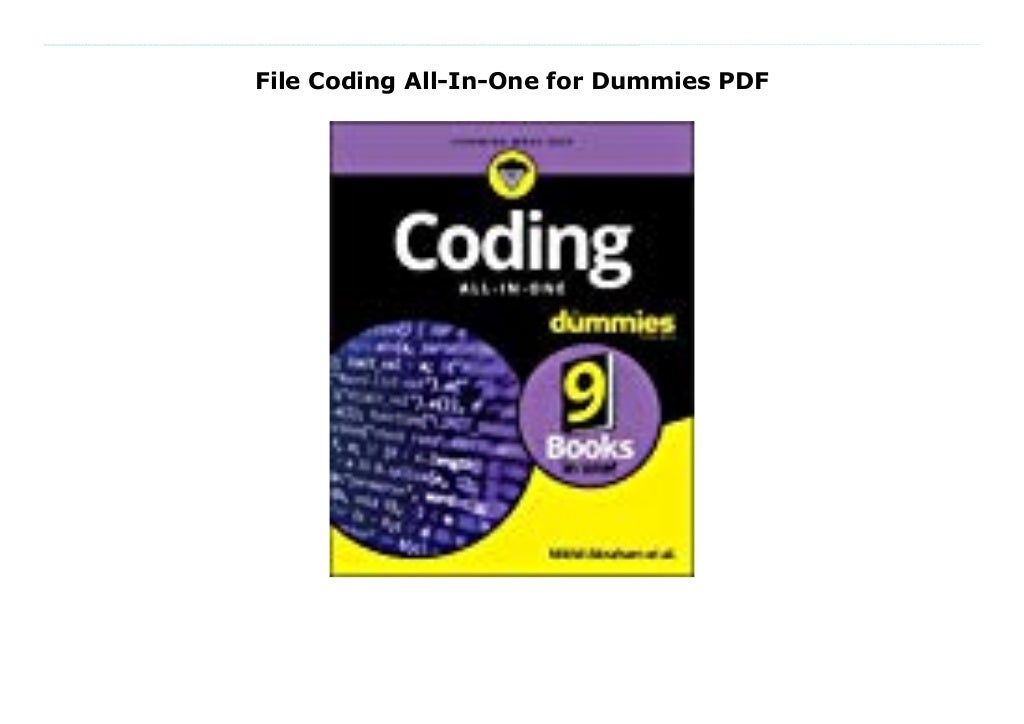 File coding all in one for dummies pdf