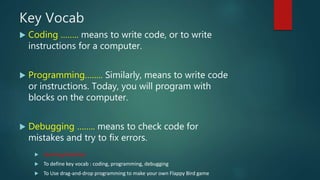 Coding angry birds | PPTX