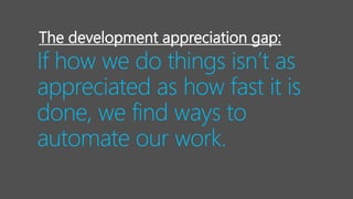 How do we find
appreciation?
 