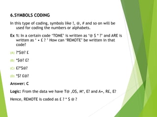coding-decoding.ppt a ppt for reasonong students | PPT