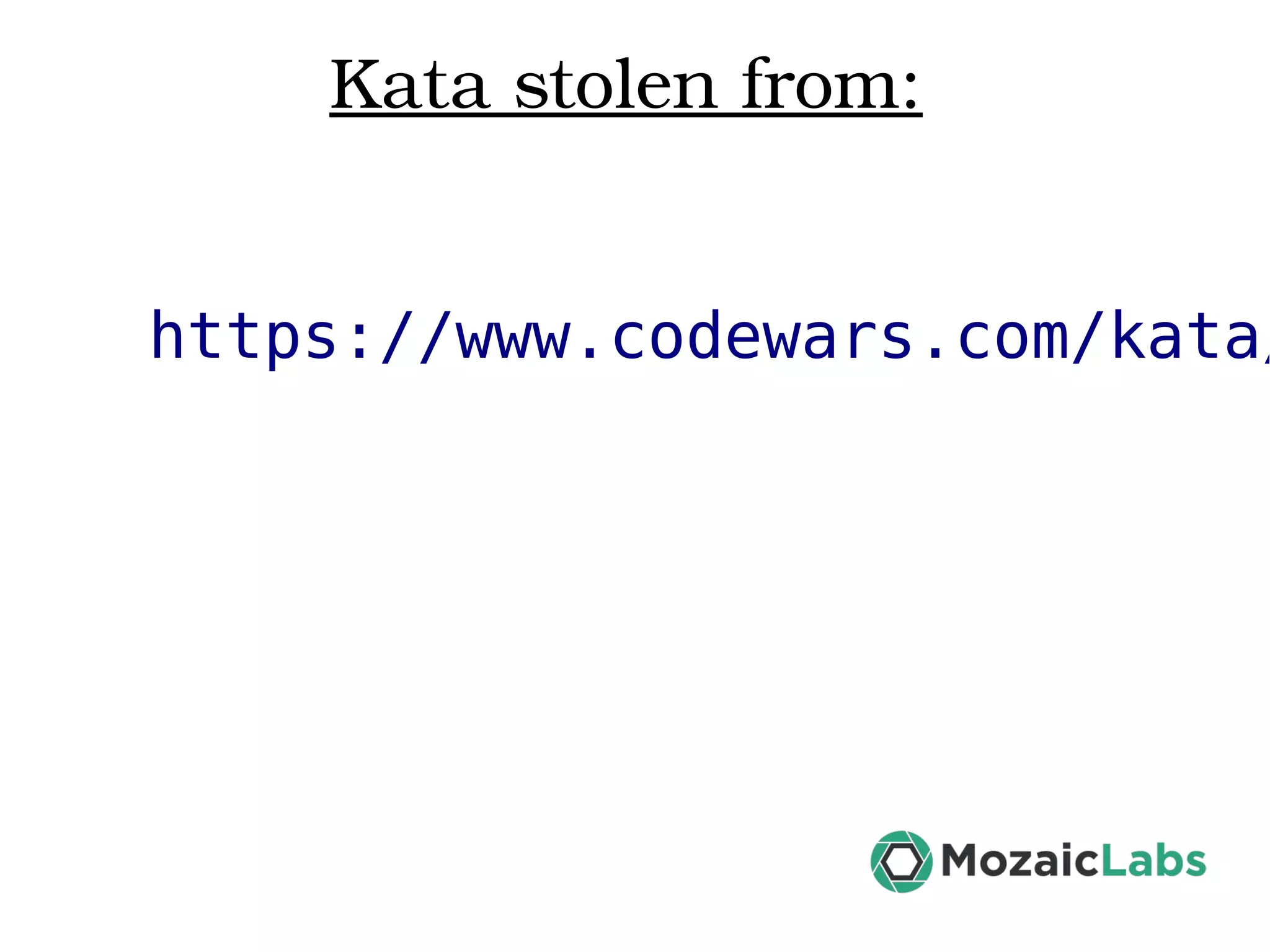 Kata stolen from: https://www.codewars.com/kata/ 