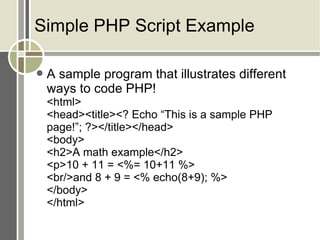Coding In Php | PPT
