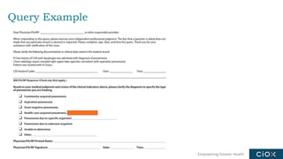 Empowering Greater Health
Query Example
 