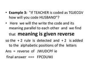 Coding and decoding topic for aptitude | PDF