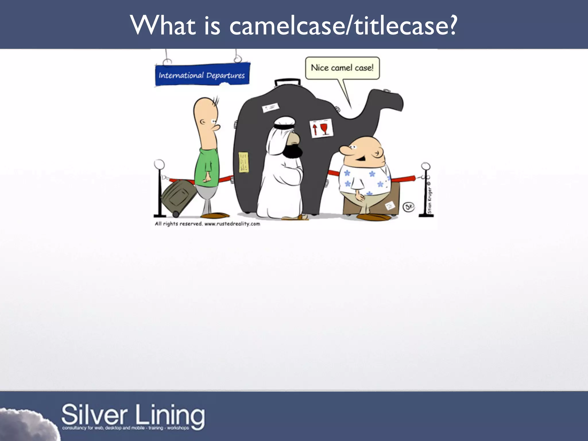 What is camelcase/titlecase?
 