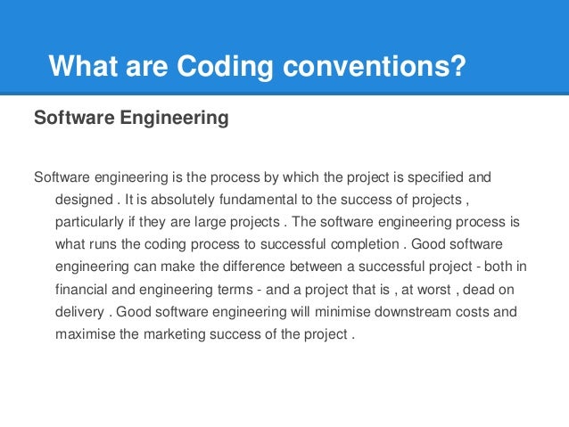 Coding conventions