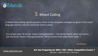 How to solve problems of coding decoding? | PPT