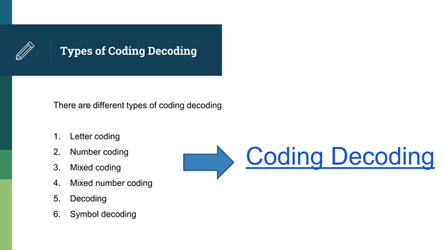 Coding Decoding Reasoning Tricks for Competitive Exams | PPTX