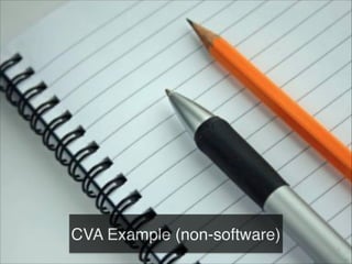CVA Example (non-software)
 