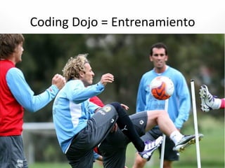 Coding	
  Dojo	
  =	
  Entrenamiento	
  
 
