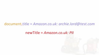 document.title = Amazon.co.uk: archie.lord@test.com
newTitle = Amazon.co.uk: PII
 