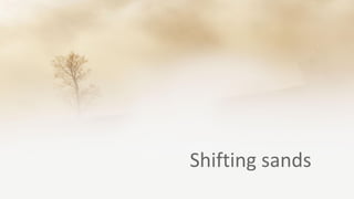 1 month later - new data
Shifting sands
 