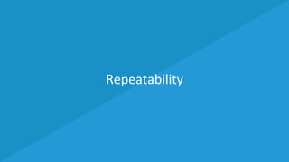 Repeatability
 