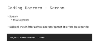 Screaming Case Programming Coding Horrors | PPTX