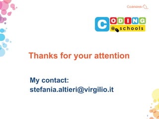 7
Thanks for your attention
My contact:
stefania.altieri@virgilio.it
 