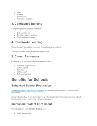 Coding Labs for Schools and AI Coding Labs for Schools by Clevered | PDF
