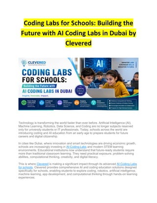 Empowering Future Innovators: AI Coding Labs in Dubai Schools by ...