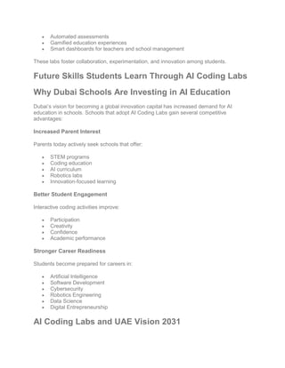 Empowering Future Innovators: AI Coding Labs in Dubai Schools by ...