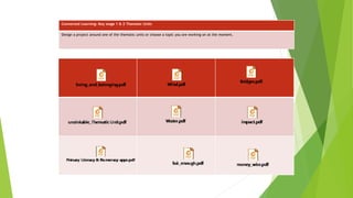 Connected Learning: Key stage 1 & 2 Thematic Units
Design a project around one of the thematic units or choose a topic you are working on at the moment.
 