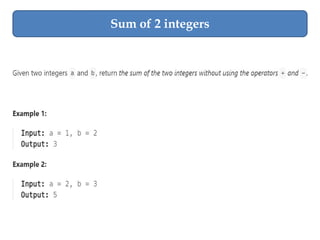 Coding Problems Assorted Pptx For Placements And Interviews Ppt