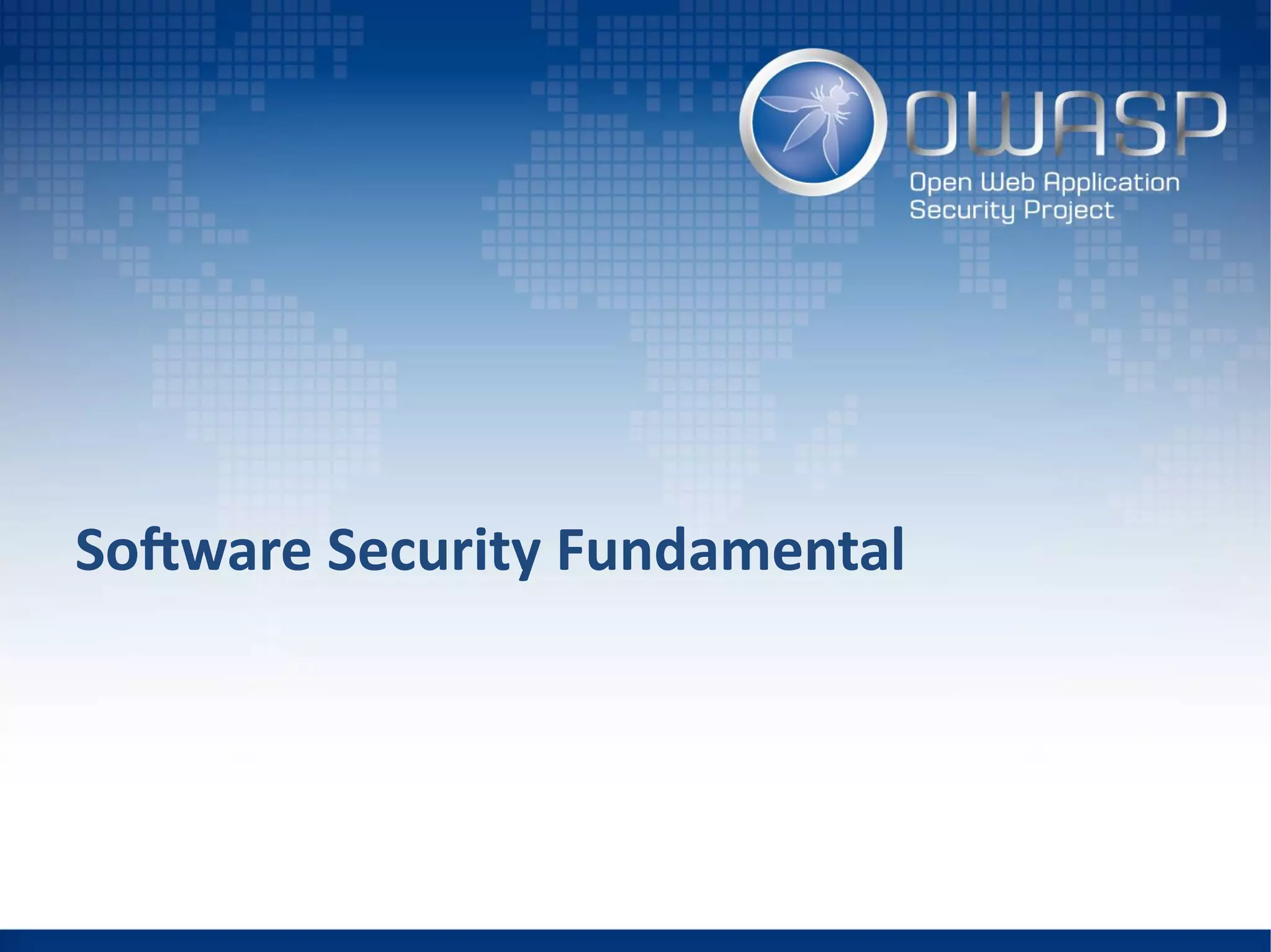 Software Security Fundamental
 