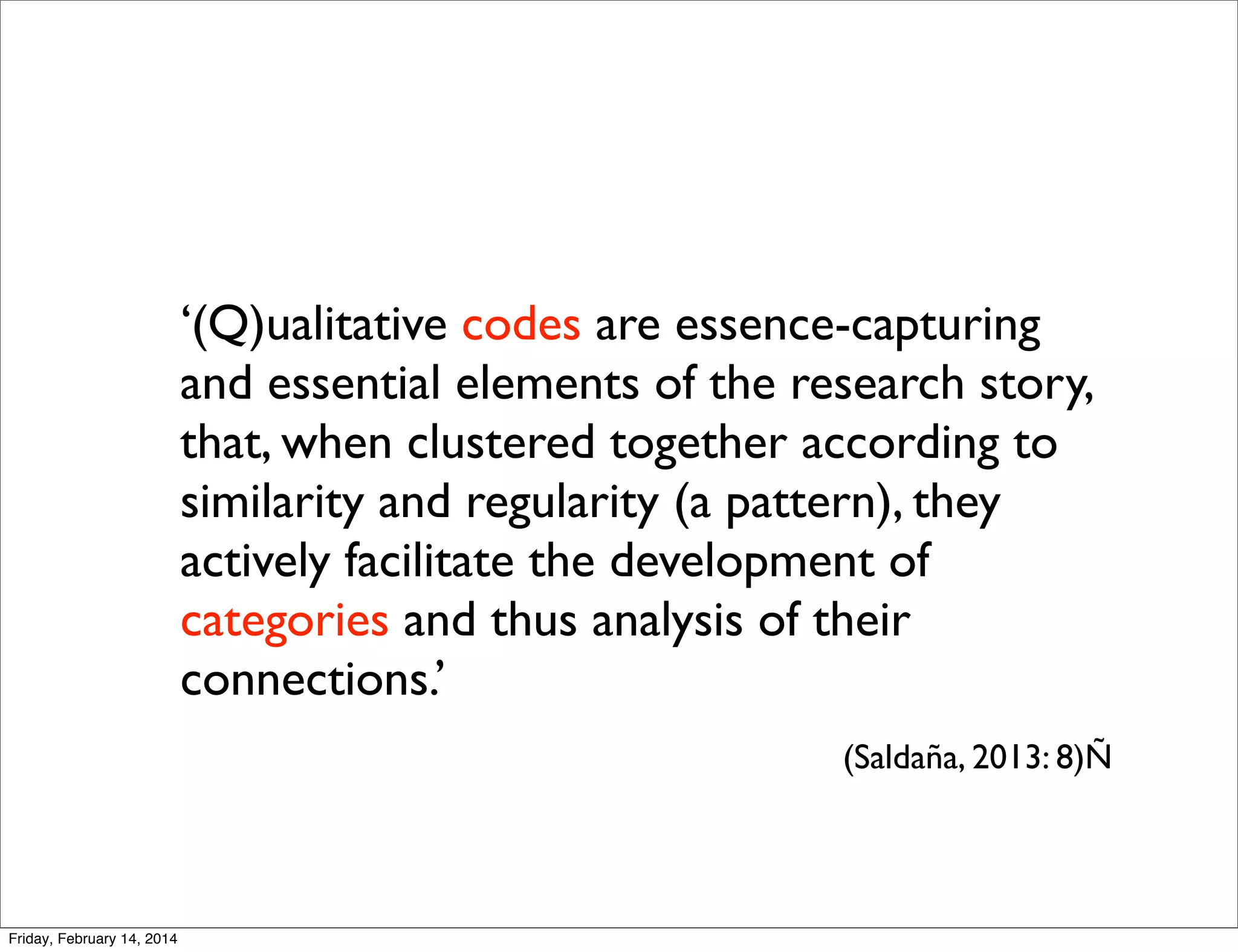 Qualitative codes and coding | PDF | Family and Relationships
