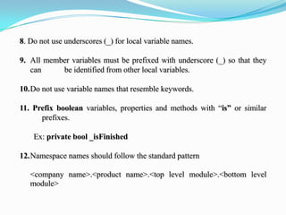 Coding standards | PPTX